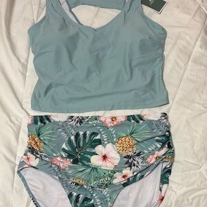 Floral Print Women's Swim Set